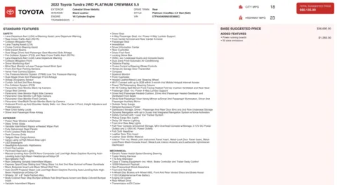 Photos of 2022 Toyota Tundra Platinum for sale in Jacksonville, FL at Auto Boutique Florida