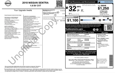 Photos of 2018 Nissan Sentra SV for sale in Jacksonville, FL at Auto Boutique Florida