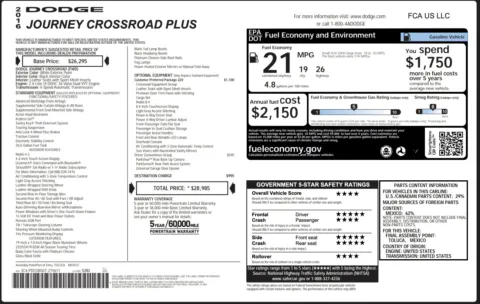 Photos of 2016 Dodge Journey Crossroad Plus for sale in Jacksonville, FL at Auto Boutique Florida