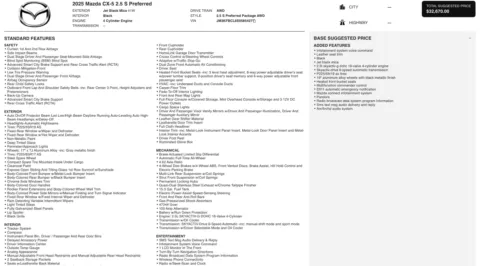 Photos of 2025 Mazda CX-5 2.5 S Preferred Package for sale in Jacksonville, FL at Auto Boutique Florida