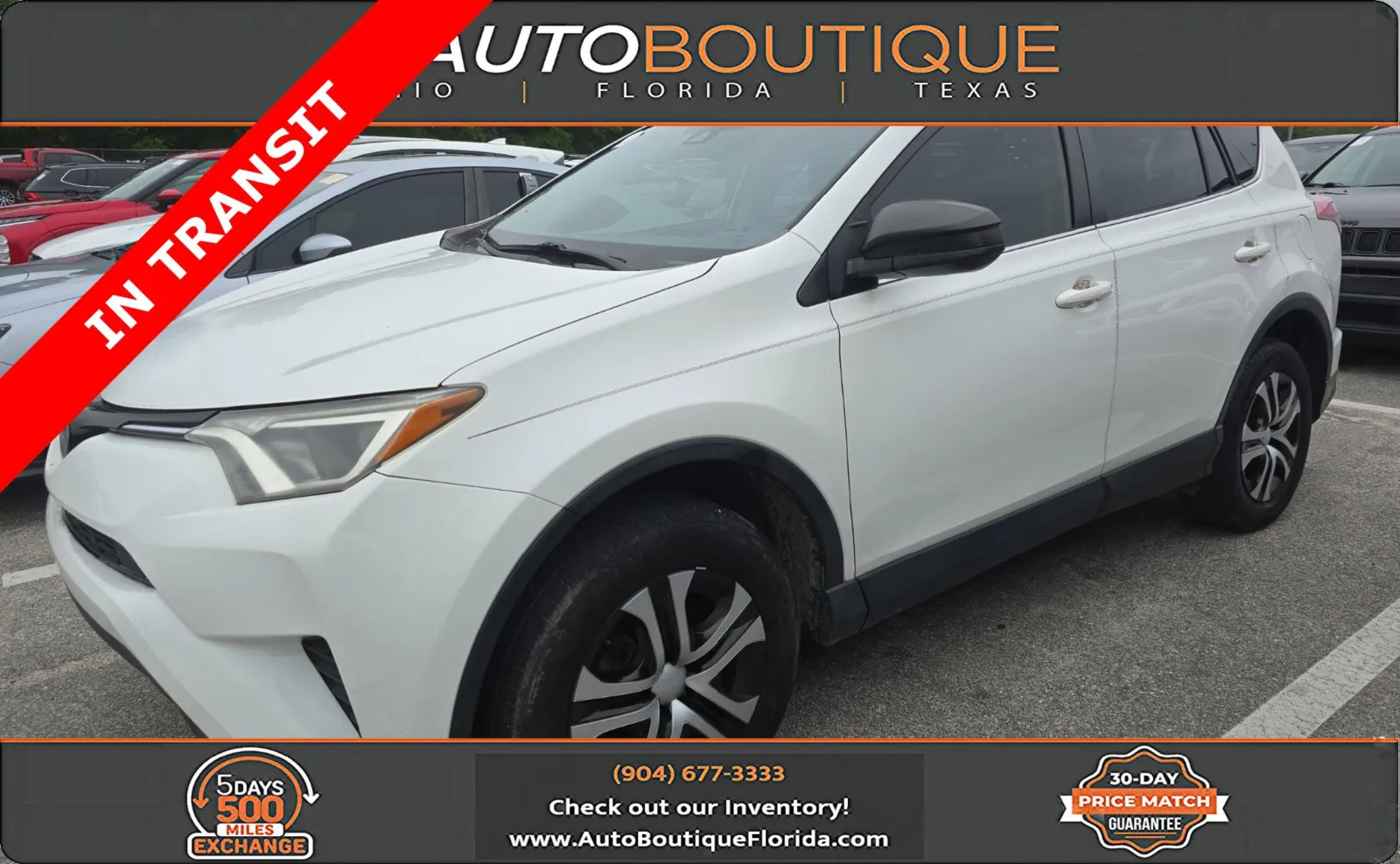 White 2018 Toyota RAV4 LE for sale in Jacksonville, FL
