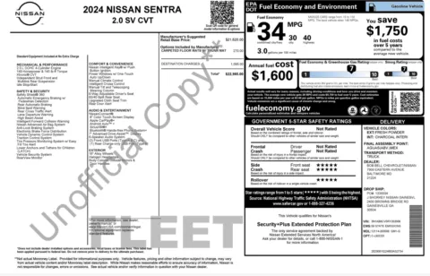 Photos of 2024 Nissan Sentra SV for sale in Jacksonville, FL at Auto Boutique Florida