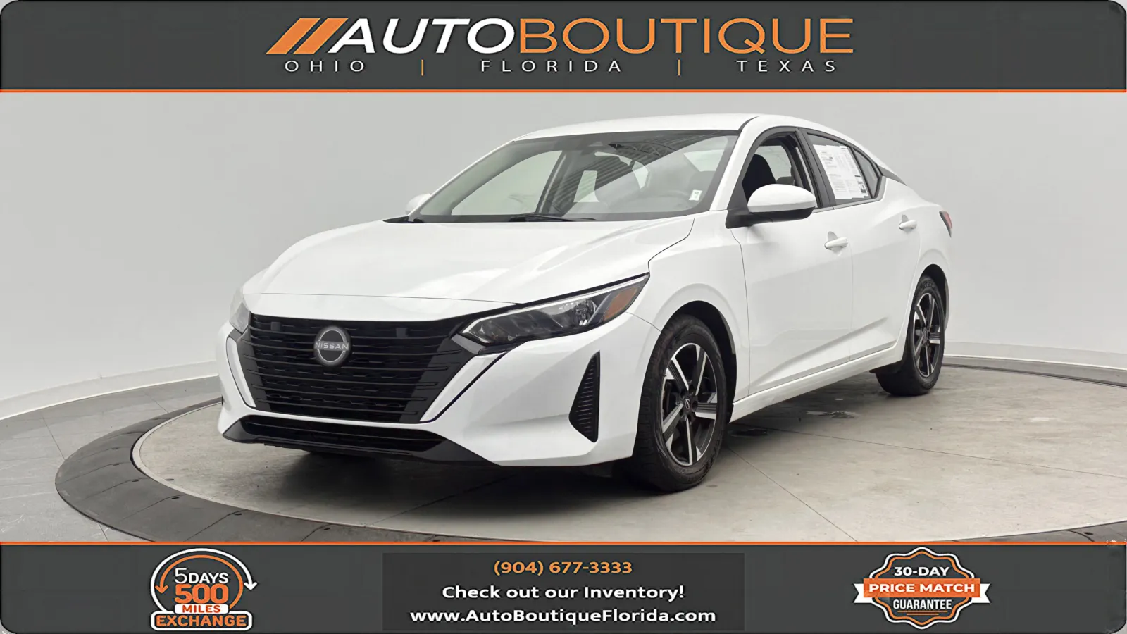 White 2024 Nissan Sentra SV for sale in Jacksonville, FL