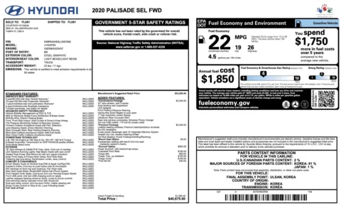 More photos of 2020 Hyundai Palisade SEL at Auto Boutique Florida, FL