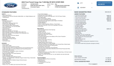 More photos of 2023 Ford Transit Cargo Van 250 at Auto Boutique Florida, FL