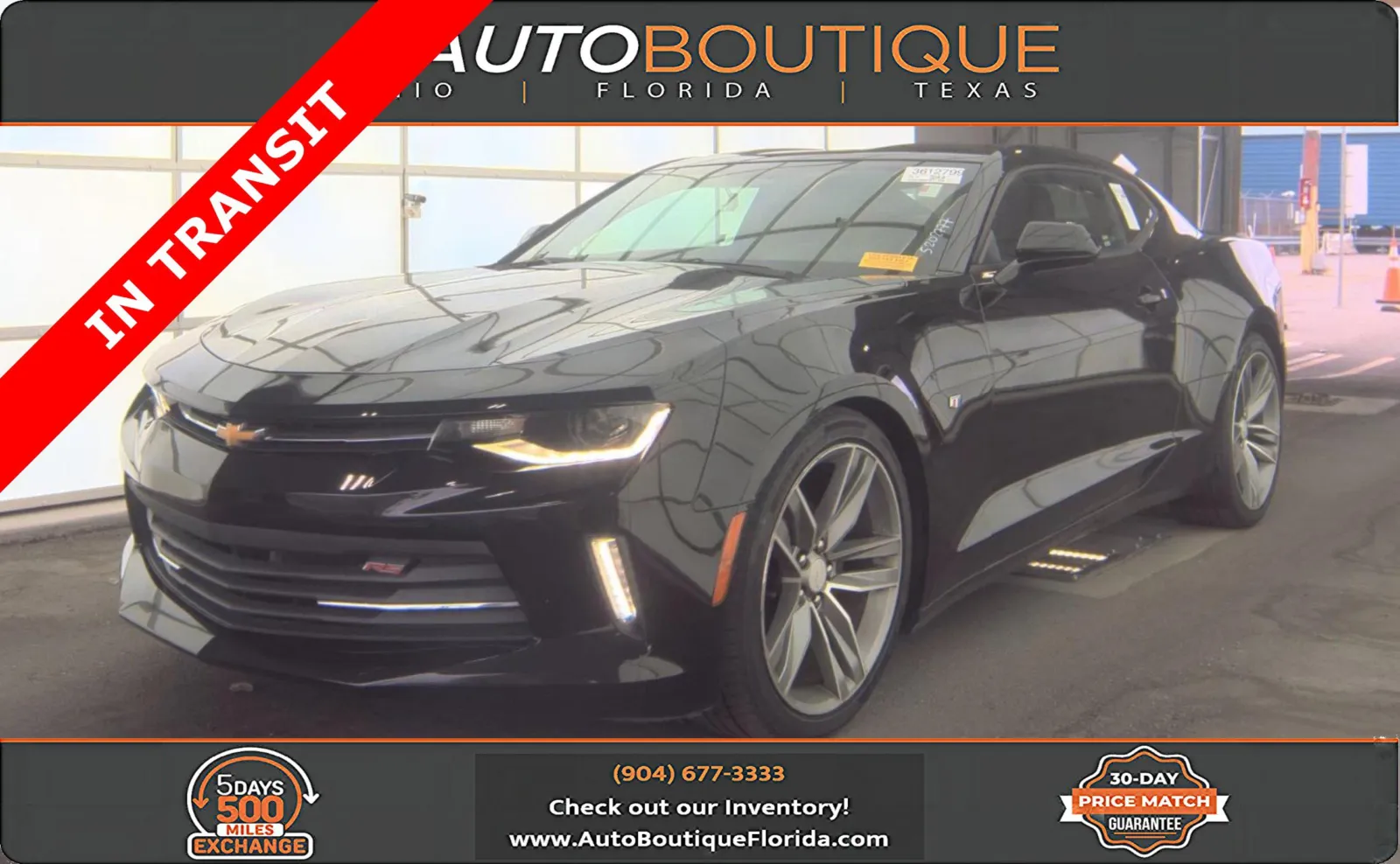 Black 2017 Chevrolet Camaro 1LT for sale in Jacksonville, FL