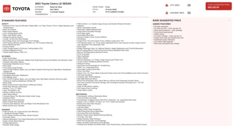 Photos of 2023 Toyota Camry LE for sale in Jacksonville, FL at Auto Boutique Florida