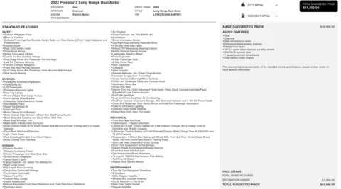 Photos of 2022 Polestar 2 Long Range Dual Motor for sale in Jacksonville, FL at Auto Boutique Florida