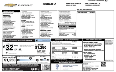 Photos of 2020 Chevrolet Malibu LT for sale in Jacksonville, FL at Auto Boutique Florida