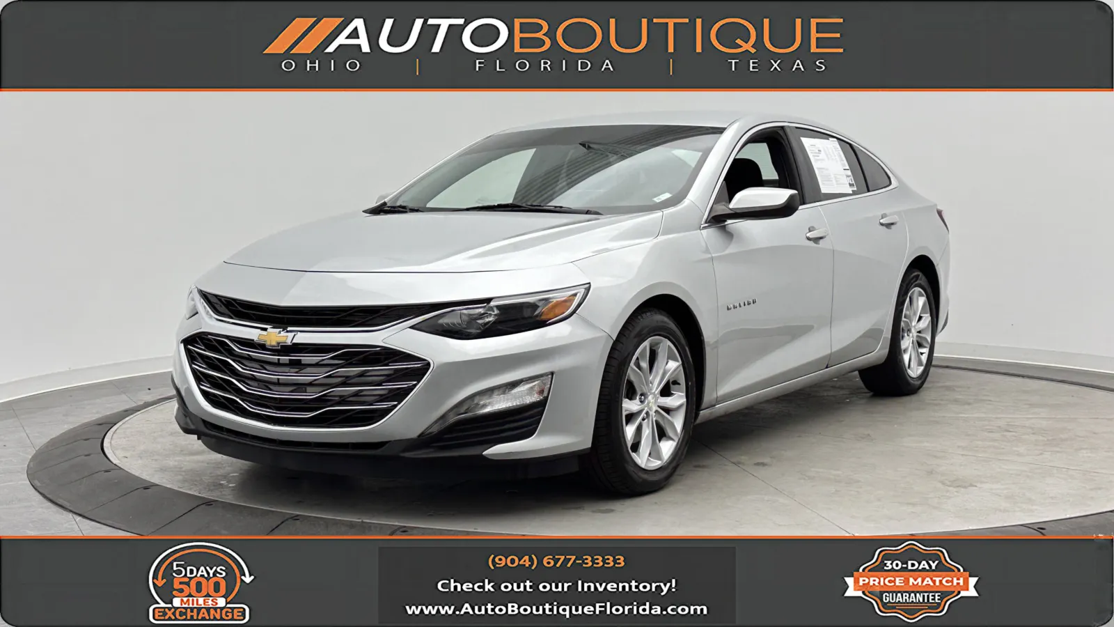 Silver 2020 Chevrolet Malibu LT for sale in Jacksonville, FL