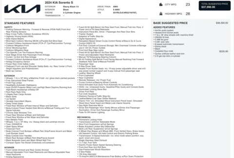 Photos of 2024 Kia Sorento S for sale in Jacksonville, FL at Auto Boutique Florida