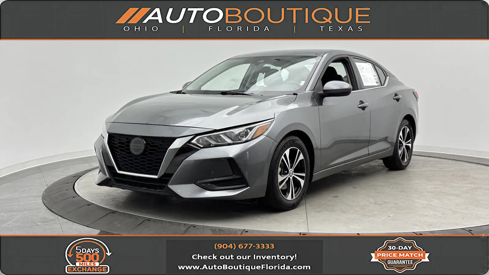 Gray 2022 Nissan Sentra SV for sale in Jacksonville, FL