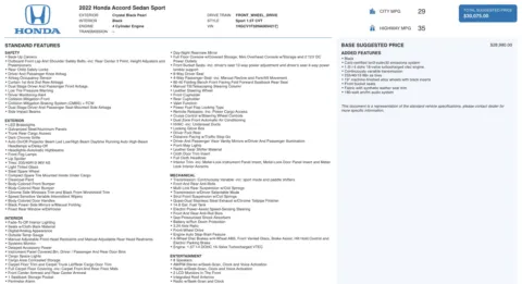 More photos of 2022 Honda Accord Sedan Sport at Auto Boutique Florida, FL