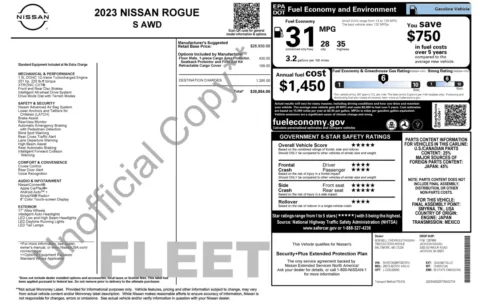 Photos of 2023 Nissan Rogue S for sale in Jacksonville, FL at Auto Boutique Florida