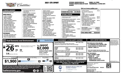 More photos of 2021 Cadillac CT5 Sport at Auto Boutique Florida, FL