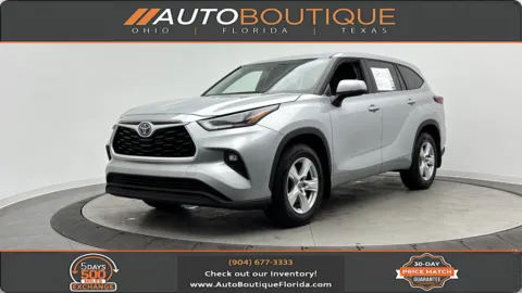 Silver 2022 Toyota Highlander Hybrid LE for sale in Jacksonville, FL