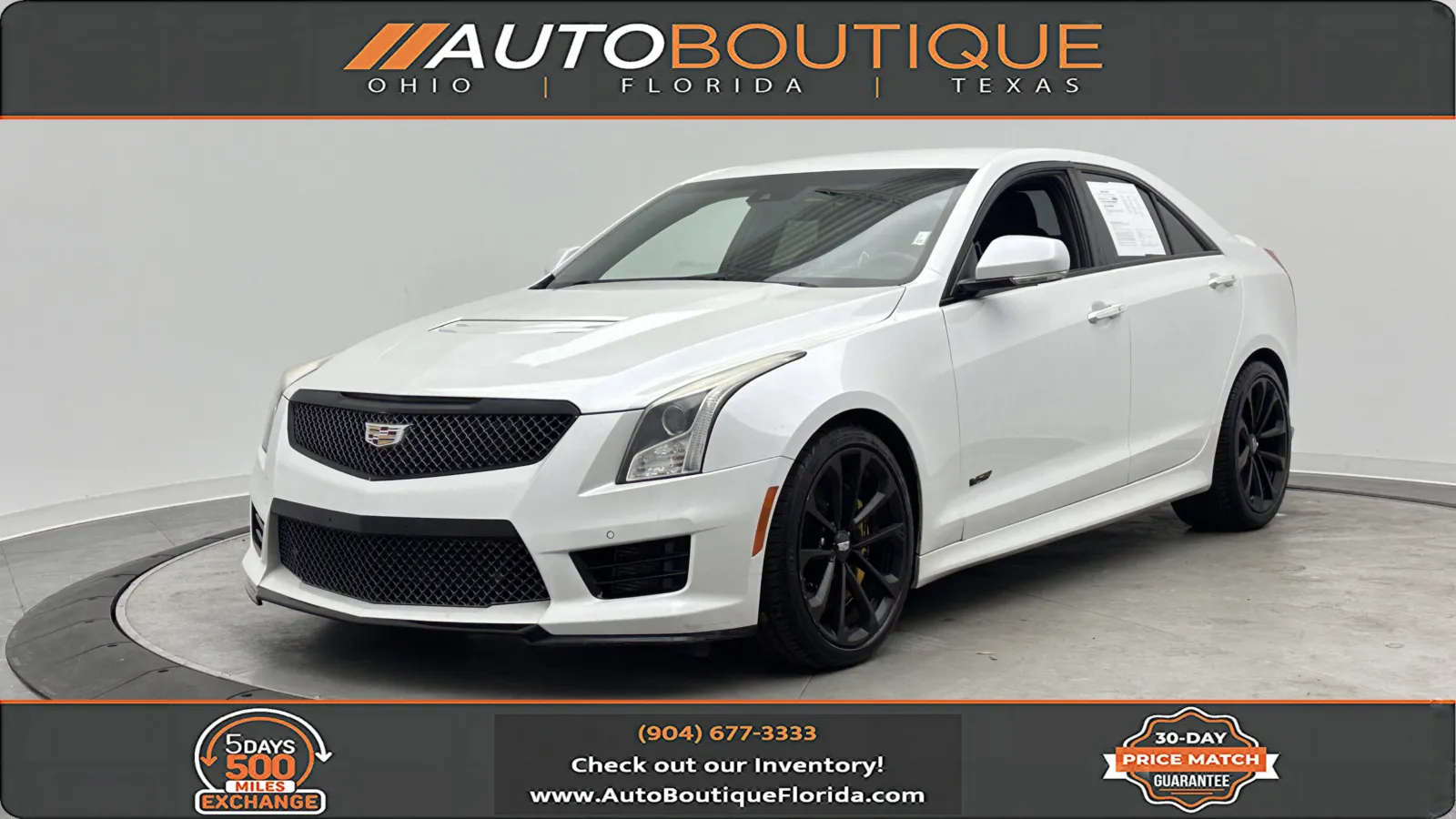 White 2017 Cadillac ATS-V Sedan for sale in Jacksonville, FL