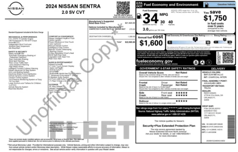 Photos of 2024 Nissan Sentra SV for sale in Jacksonville, FL at Auto Boutique Florida