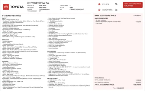 Photos of 2017 Toyota Prius Two for sale in Jacksonville, FL at Auto Boutique Florida