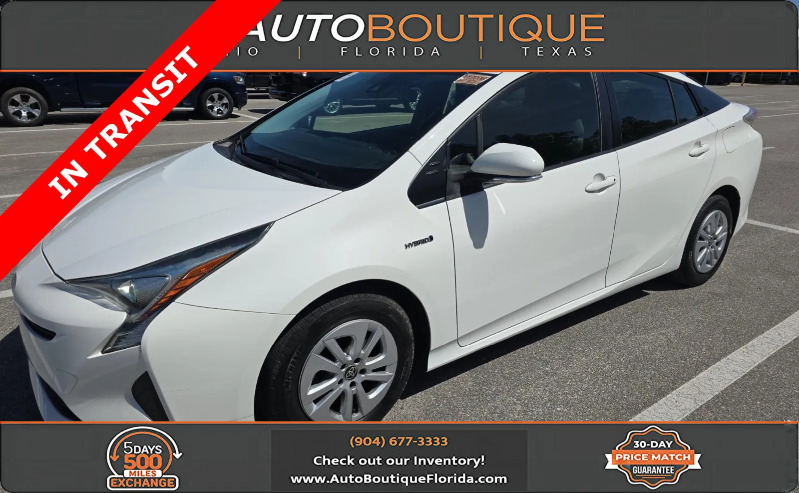 White 2017 Toyota Prius Two for sale in Jacksonville, FL
