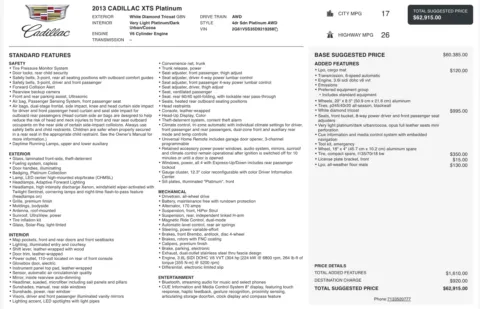 More photos of 2013 Cadillac XTS Platinum at Auto Boutique Florida, FL