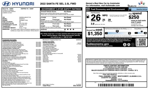 More photos of 2022 Hyundai Santa Fe SEL at Auto Boutique Florida, FL