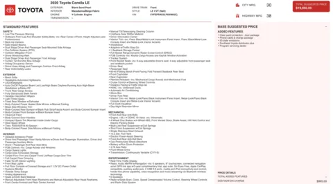 Photos of 2020 Toyota Corolla LE for sale in Jacksonville, FL at Auto Boutique Florida