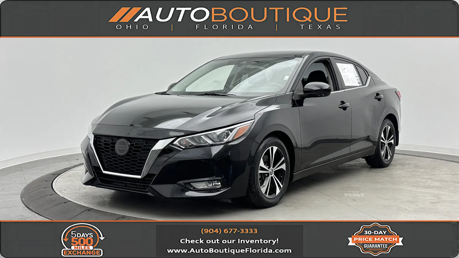 Black 2020 Nissan Sentra SV for sale in Jacksonville, FL