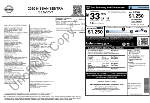 Photos of 2020 Nissan Sentra SV for sale in Jacksonville, FL at Auto Boutique Florida