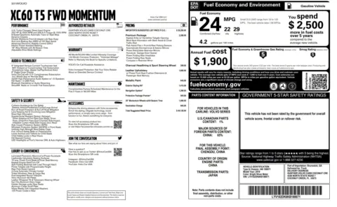 Photos of 2019 Volvo XC60 Momentum for sale in Jacksonville, FL at Auto Boutique Florida