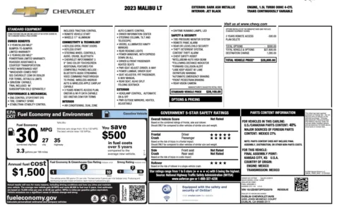 Photos of 2023 Chevrolet Malibu LT for sale in Jacksonville, FL at Auto Boutique Florida