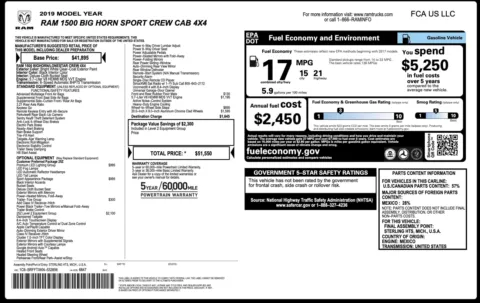 Photos of 2019 Ram 1500 Big Horn/Lone Star for sale in Jacksonville, FL at Auto Boutique Florida