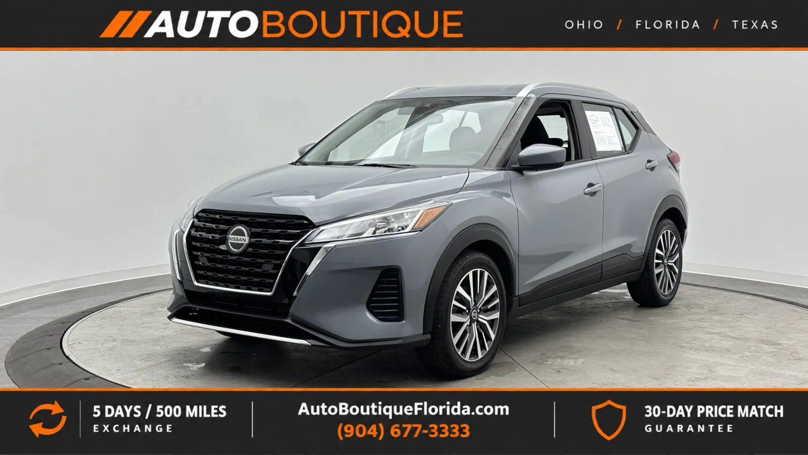 Gray 2021 Nissan Kicks SV for sale in Jacksonville, FL