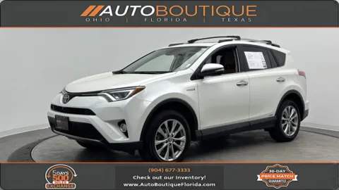 White 2018 Toyota RAV4 Hybrid Limited for sale in Jacksonville, FL