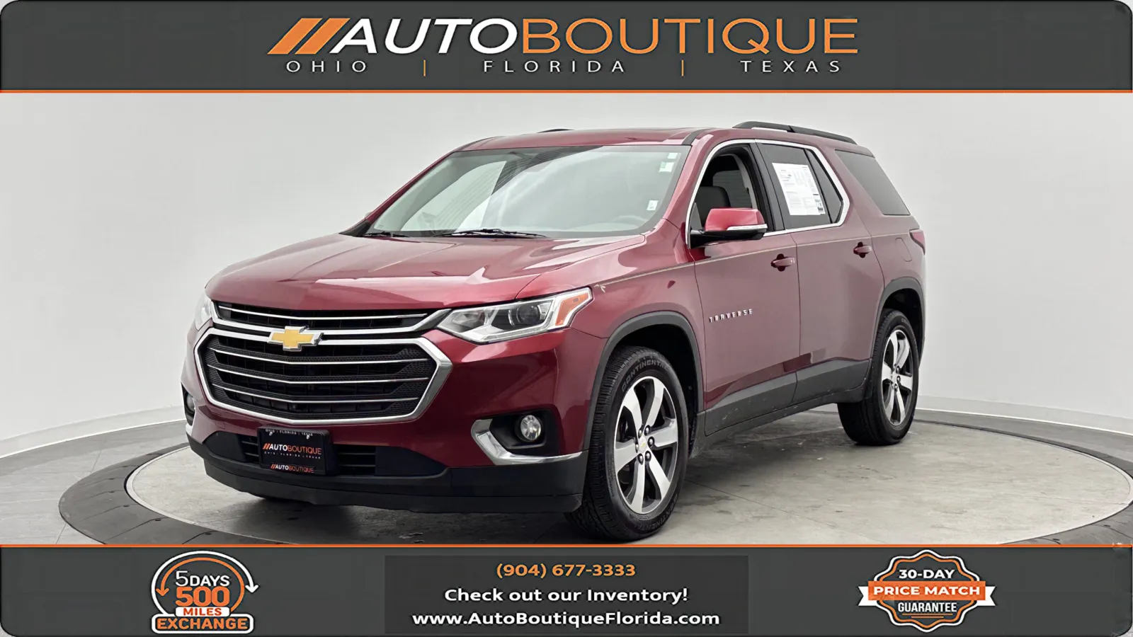 Red 2019 Chevrolet Traverse LT Leather for sale in Jacksonville, FL