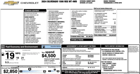 More photos of 2024 Chevrolet Silverado 1500 Work Truck at Auto Boutique Florida, FL