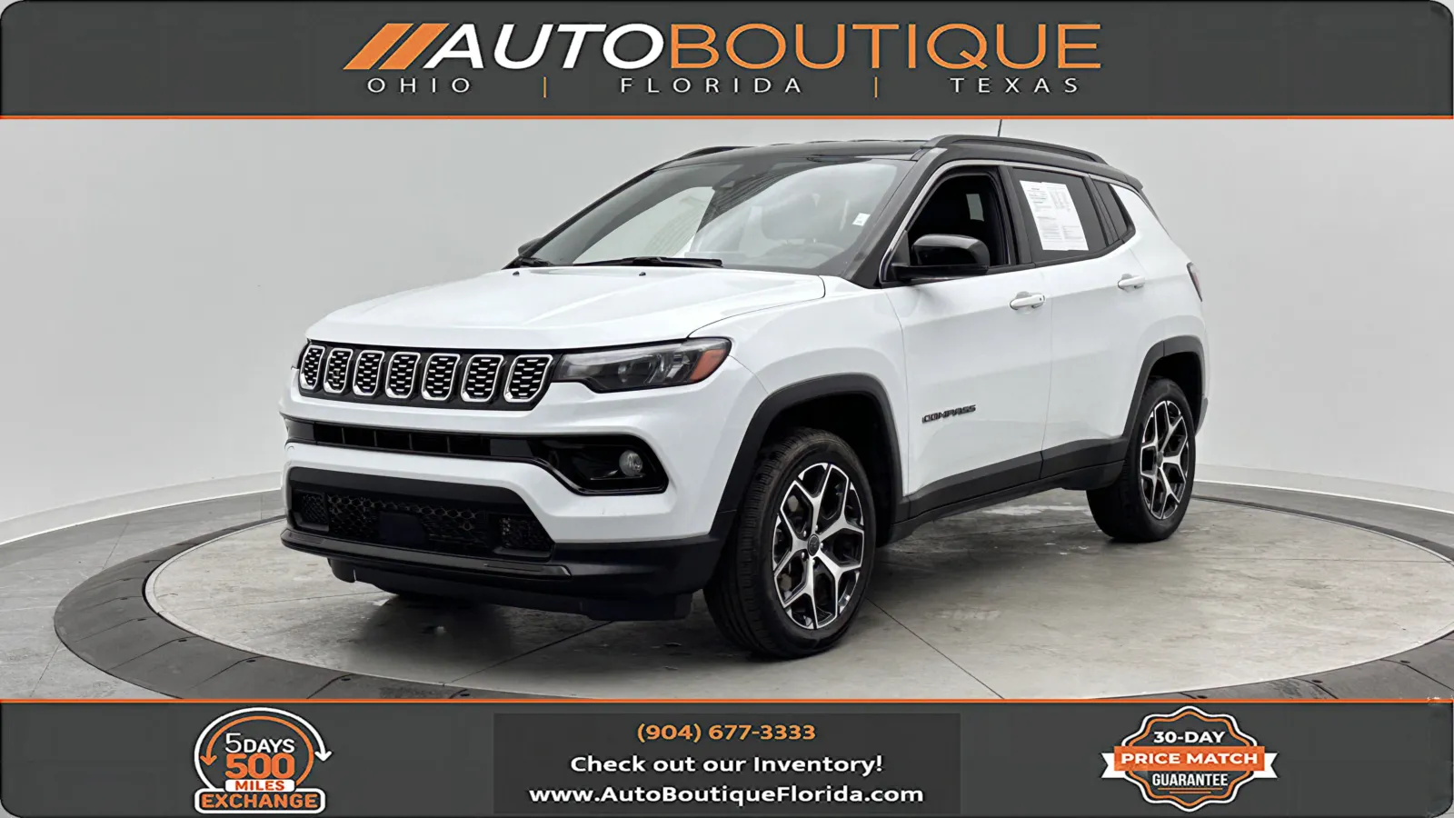 White 2025 Jeep Compass Limited for sale in Jacksonville, FL