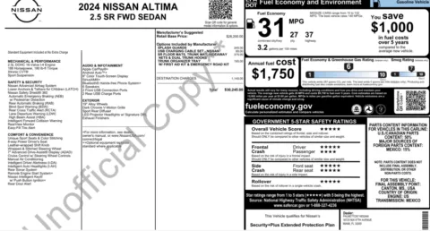 Photos of 2024 Nissan Altima 2.5 SR for sale in Jacksonville, FL at Auto Boutique Florida