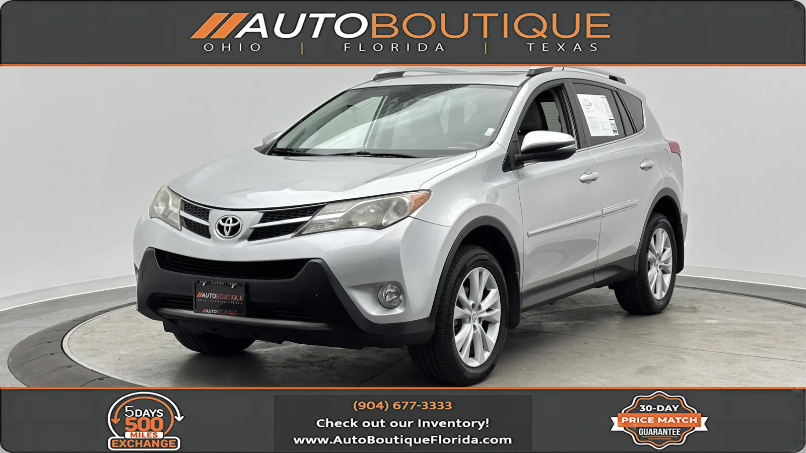 Silver 2015 Toyota RAV4 Limited for sale in Jacksonville, FL