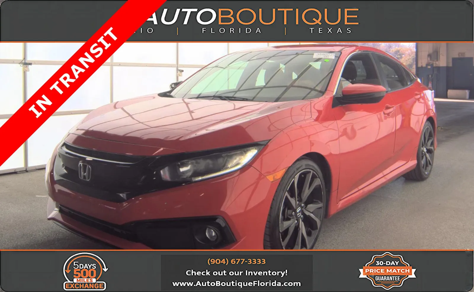 Red 2019 Honda Civic Sedan Sport for sale in Jacksonville, FL