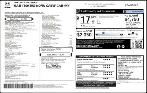 Photos of 2017 Ram 1500 Big Horn for sale in Jacksonville, FL at Auto Boutique Florida