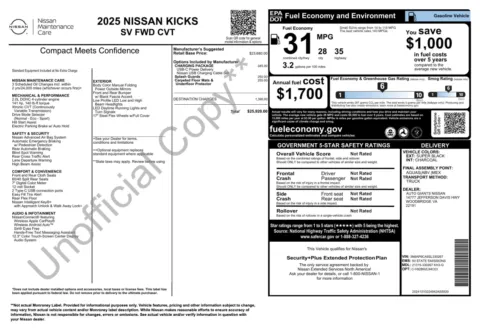Photos of 2025 Nissan Kicks SV for sale in Jacksonville, FL at Auto Boutique Florida