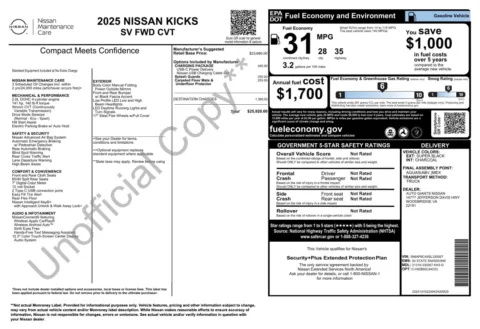 Photos of 2025 Nissan Kicks SV for sale in Jacksonville, FL at Auto Boutique Florida