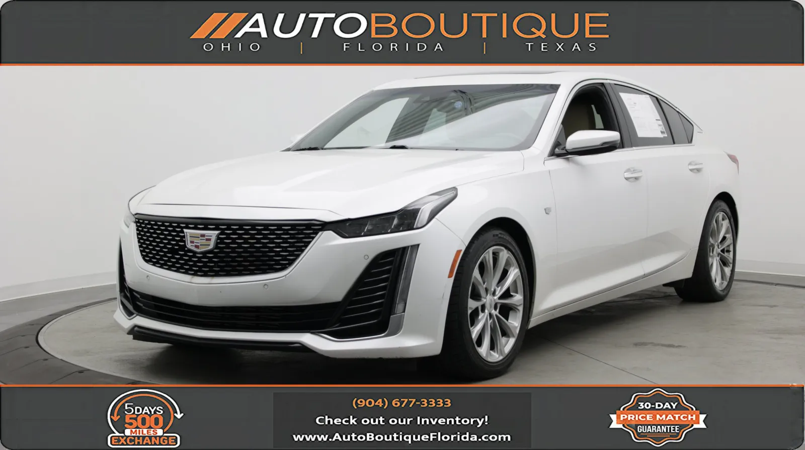 White 2022 Cadillac CT5 Premium Luxury for sale in Jacksonville, FL