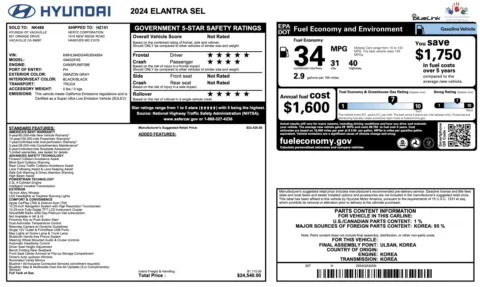More photos of 2024 Hyundai Elantra SEL at Auto Boutique Florida, FL