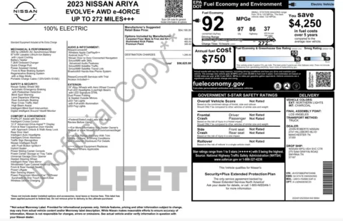 Photos of 2023 Nissan ARIYA EVOLVE+ for sale in Jacksonville, FL at Auto Boutique Florida