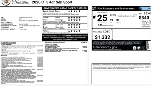 Photos of 2020 Cadillac CT5 Sport for sale in Jacksonville, FL at Auto Boutique Florida