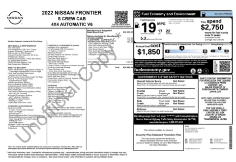 More photos of 2022 Nissan Frontier S at Auto Boutique Florida, FL