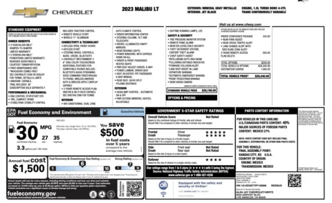 Photos of 2023 Chevrolet Malibu LT for sale in Jacksonville, FL at Auto Boutique Florida
