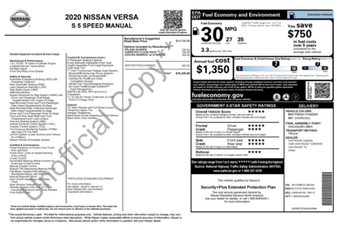 More photos of 2020 Nissan Versa S at Auto Boutique Florida, FL